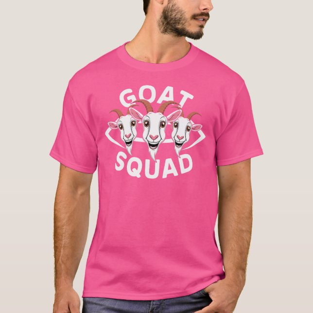 Goat Squad For Goat Lover Cool Goat T-Shirt (Front)