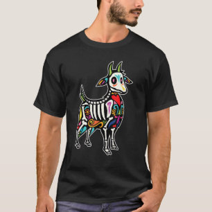 Goat Sugar Skull Mexican Day Of The Dead Dia De Mu T-Shirt