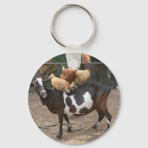 Goat taxi key ring