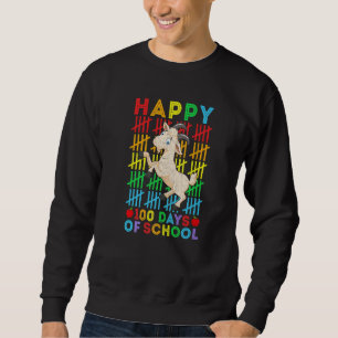 Goat Teacher Student Happy 100 Days of School Sweatshirt