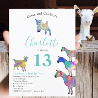 Goat Themed 13th Birthday Party