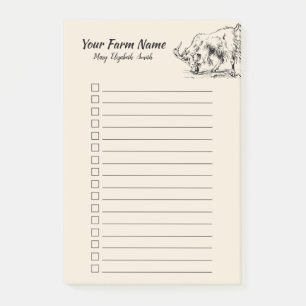 GOAT To Do List Add Your Farm Name    GetYerGoat™ Post-it Notes