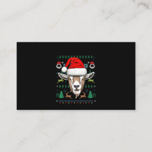 Goat Ugly Christmas Santa Xmas Gift Business Card