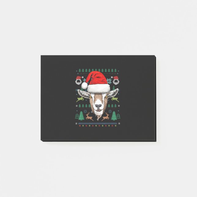 Goat Ugly Christmas Santa Xmas Gift Post-it Notes (Front)