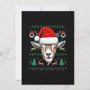 Goat Ugly Christmas Santa Xmas Gift Save The Date