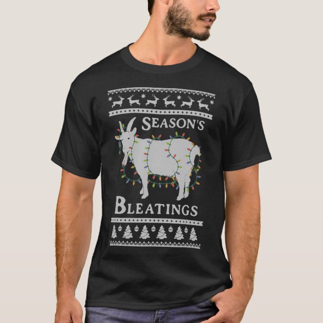 Goat Ugly Christmas Sweater  Xmas Animal  (Front)