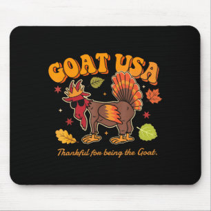 Goat Usa Thankful For Being The Goat Funny Thanksg Mouse Pad