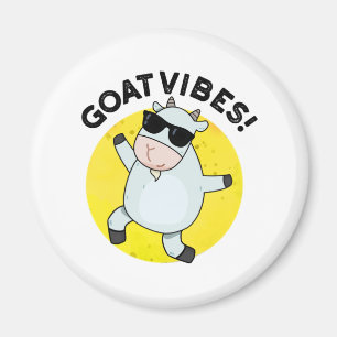 Goat Vibes Cute Good Vibes Animal Pun Magnet