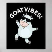 Goat Vibes Funny Good Vibes Animal Pun Dark BG