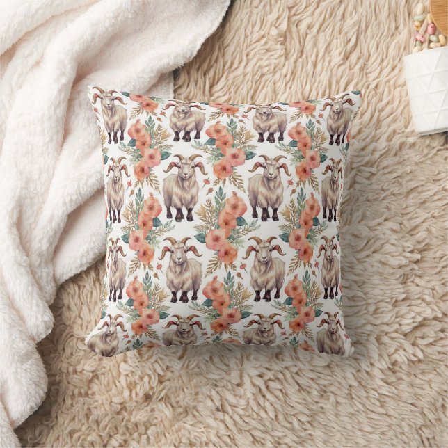 Goat Vintage Pattern Cushion (Blanket)