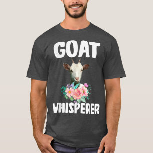 Goat Whisperer Cute Goat Floral Flower Farm Farmer T-Shirt