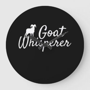 Goat Whisperer Cute Goat Lover Farm Animal Farming Large Clock