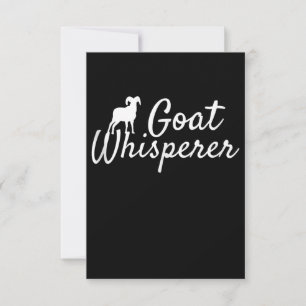 Goat Whisperer Cute Goat Lover Farm Animal Farming RSVP Card