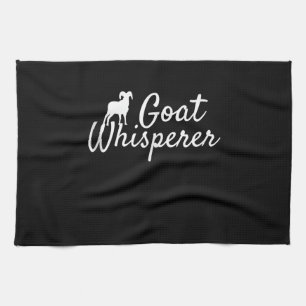Goat Whisperer Cute Goat Lover Farm Animal Farming Tea Towel