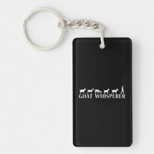 Goat whisperer farmer key ring