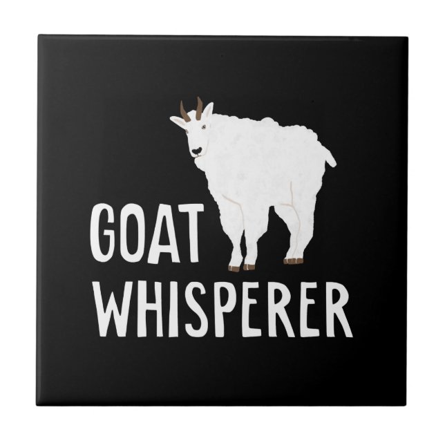 Goat Whisperer  Funny Goat Farm Tshirt  Pet Goat Tile (Front)