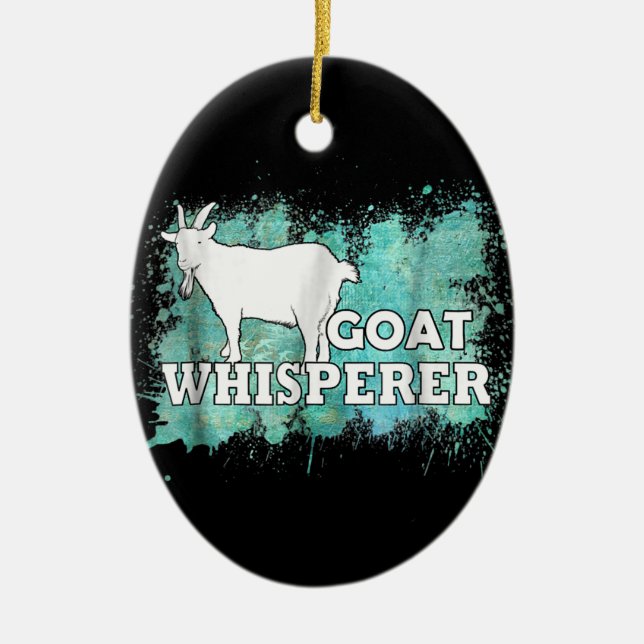 Goat Whisperer Goats Farmer Ceramic Tree Decoration (Front)