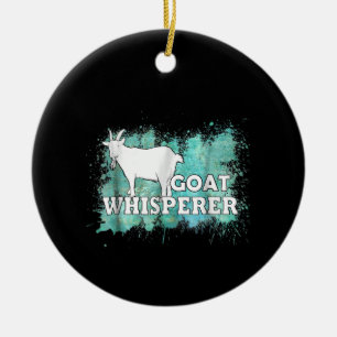Goat Whisperer Goats Farmer Ceramic Tree Decoration