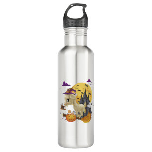 Goat Witch Broom Pumpkin Halloween Costume 710 Ml Water Bottle
