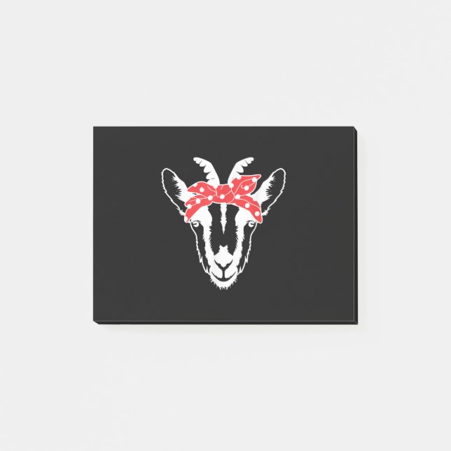 Goat With A Bandanna Funny Goat Lover Womens Post-it Notes (Front)