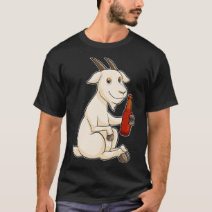 Goat with Bottle Beer T-Shirt