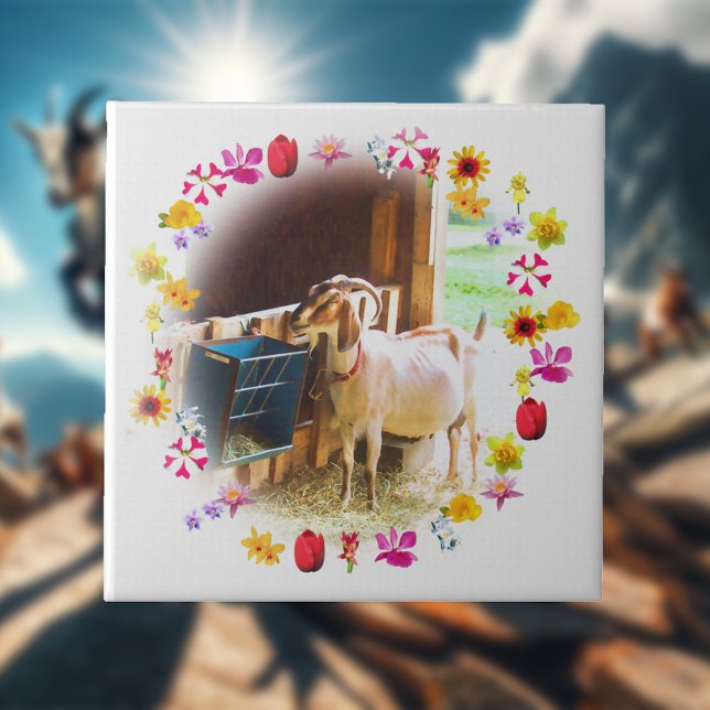 Goat With Flowers Tile (Creator Uploaded)
