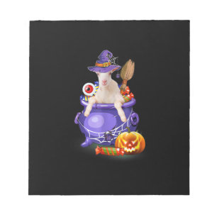 Goat With Hat Candy Pumpkin Halloween Gift Notepad