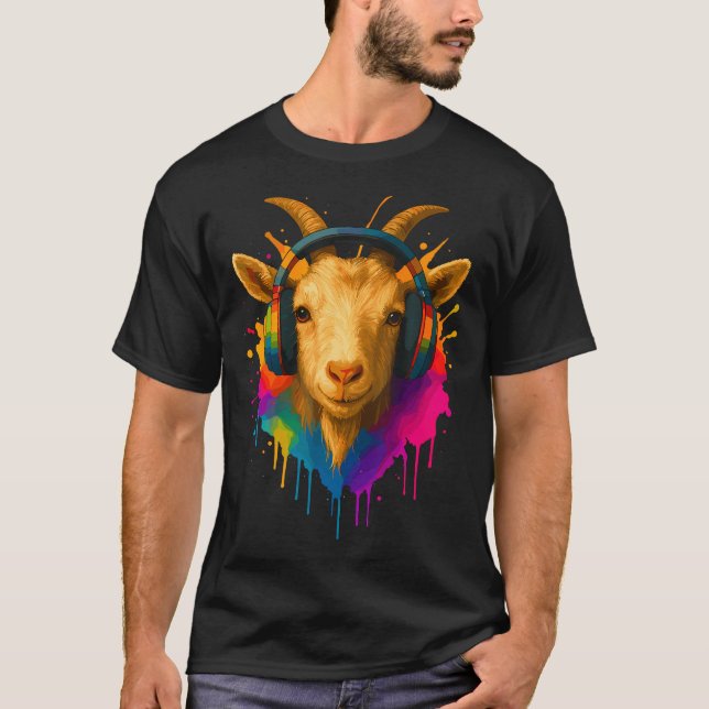Goat With Music T-Shirt (Front)