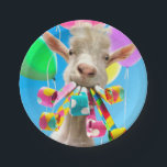 Goat with Party Blowers Paper Plate<br><div class="desc">LET'S MAKE SOME NOISE!!! | Avanti,  the Global Humor Brand™ has been entertaining the world with its Feel Good Funny greeting cards for over 40 years. Our characters live life to the fullest and celebrate the humor in everyday life.</div>