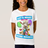 Goat with Party Blowers