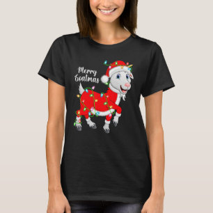 Goat Xmas Lights Santa Goat Christmas T-Shirt