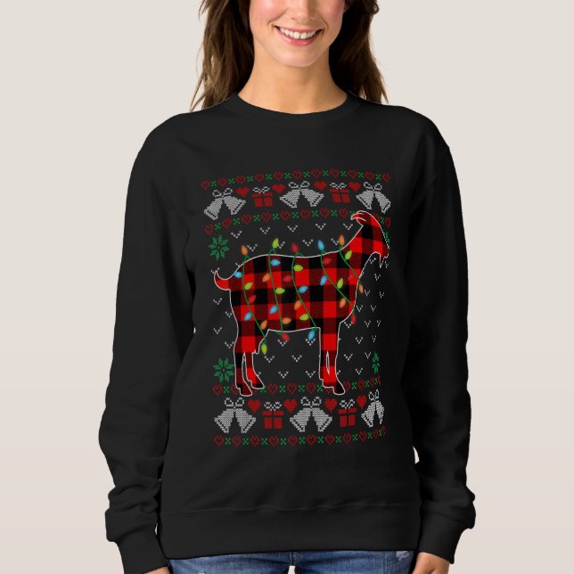 Goat     Xmas Lights Ugly Christmas Sweater (Front)