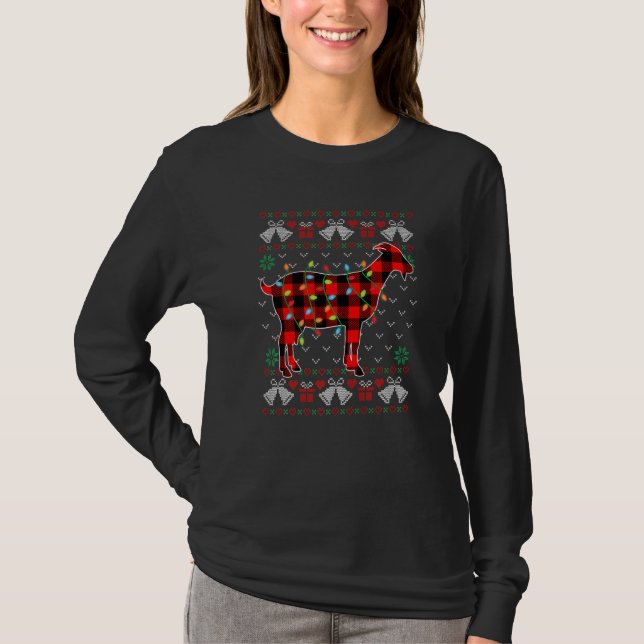 Goat   Xmas Lights Ugly Christmas Sweater (Front)