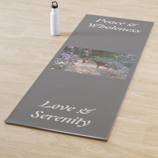 Goat yoga eco mat, your own image & words, farm mat (In Situ)