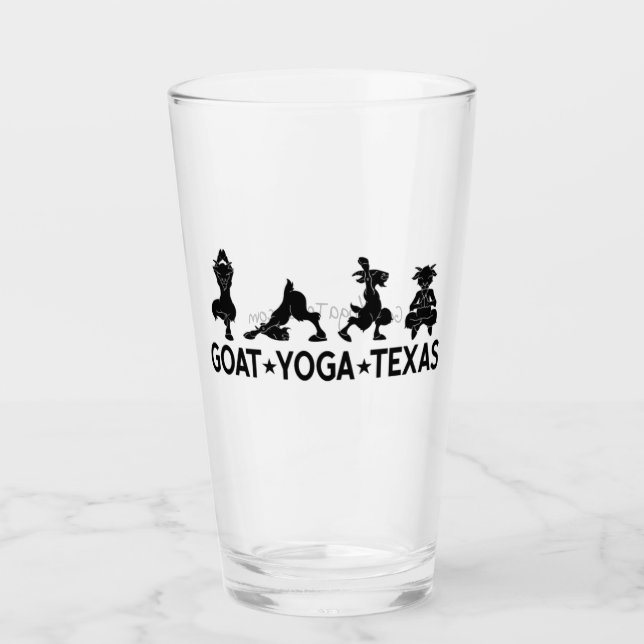 Goat Yoga Texas Pint Glass (Front)