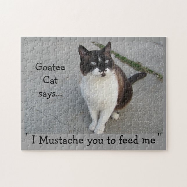 Goatee Cat Moustache you... Jigsaw Puzzle (Horizontal)