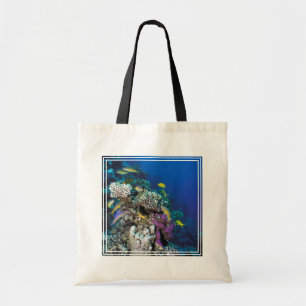 Goatfish Swarm Around Small Coral Tote Bag