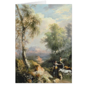 Goatherds in mountainous Spanish landscape