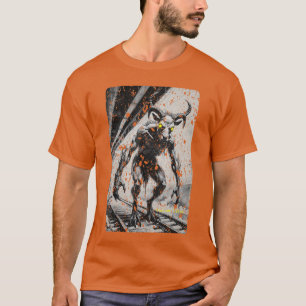 Goatman Cryptid CCTV Glitch Horror Sighting boy T-Shirt