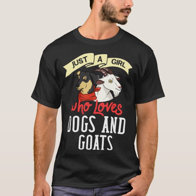 Goats And Dogs  Farmer T-Shirt (Front)