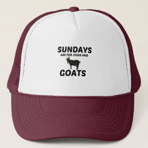 GOATS AND JESUS SUNDAY TRUCKER HAT