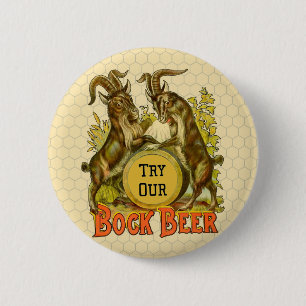 Goats Bock Beer Advertising 6 Cm Round Badge