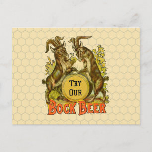 Goats Bock Beer Advertising Postcard