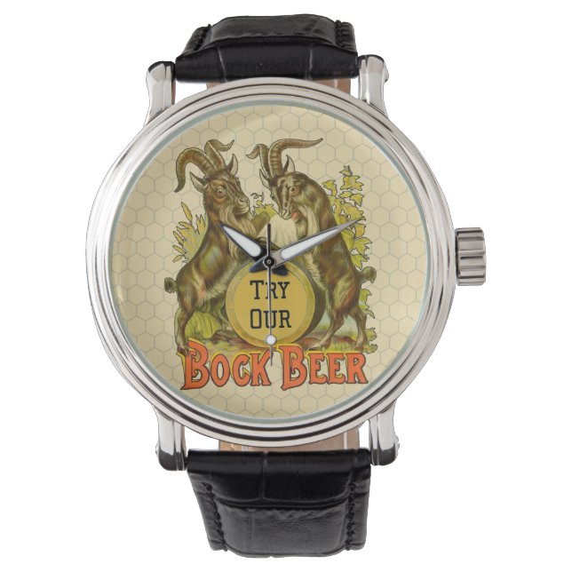 Goats Bock Beer Advertising Watch (Front)