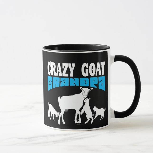 GOATS | Crazy Goat Grandpa White GYG Mug (Right)