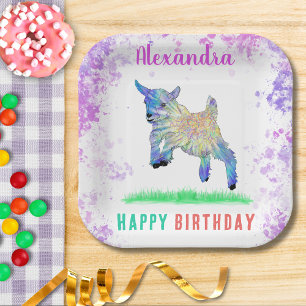 Goats Farm Animal Themed Birthday Party Paper Plate
