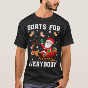 Goats For Everybody Santa Sleigh Funny Christmas G T-Shirt