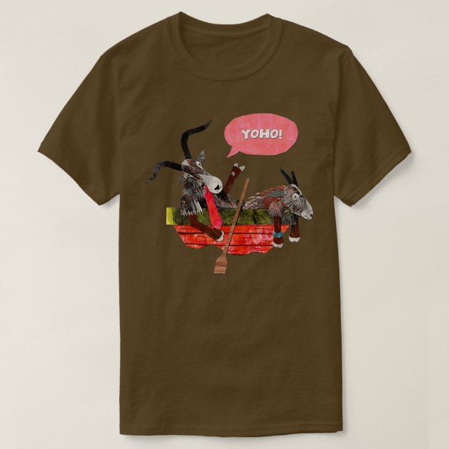 Goats in a Boat T-Shirt (Design Front)