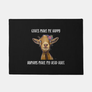 Goats Make Me Happy Goat Lover Doormat