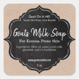 Goat's Milk Soap Square Sticker
